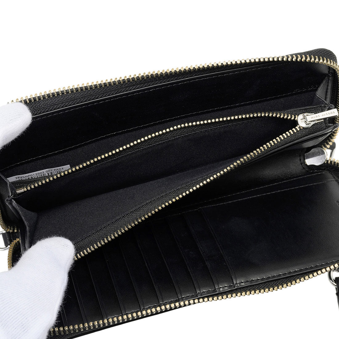 MARC JACOBS Long Wallet The leather Covered J Mark Continental Wallet 2P4SMP013S02 001 BLACK