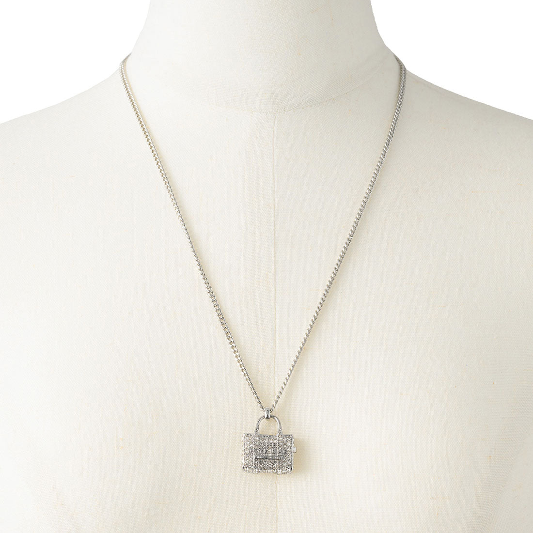 馬克·雅可布 MARC JACOBS 項鍊 鑲嵌托特 NECKLACE 2R3JNC001J80 059 銀色