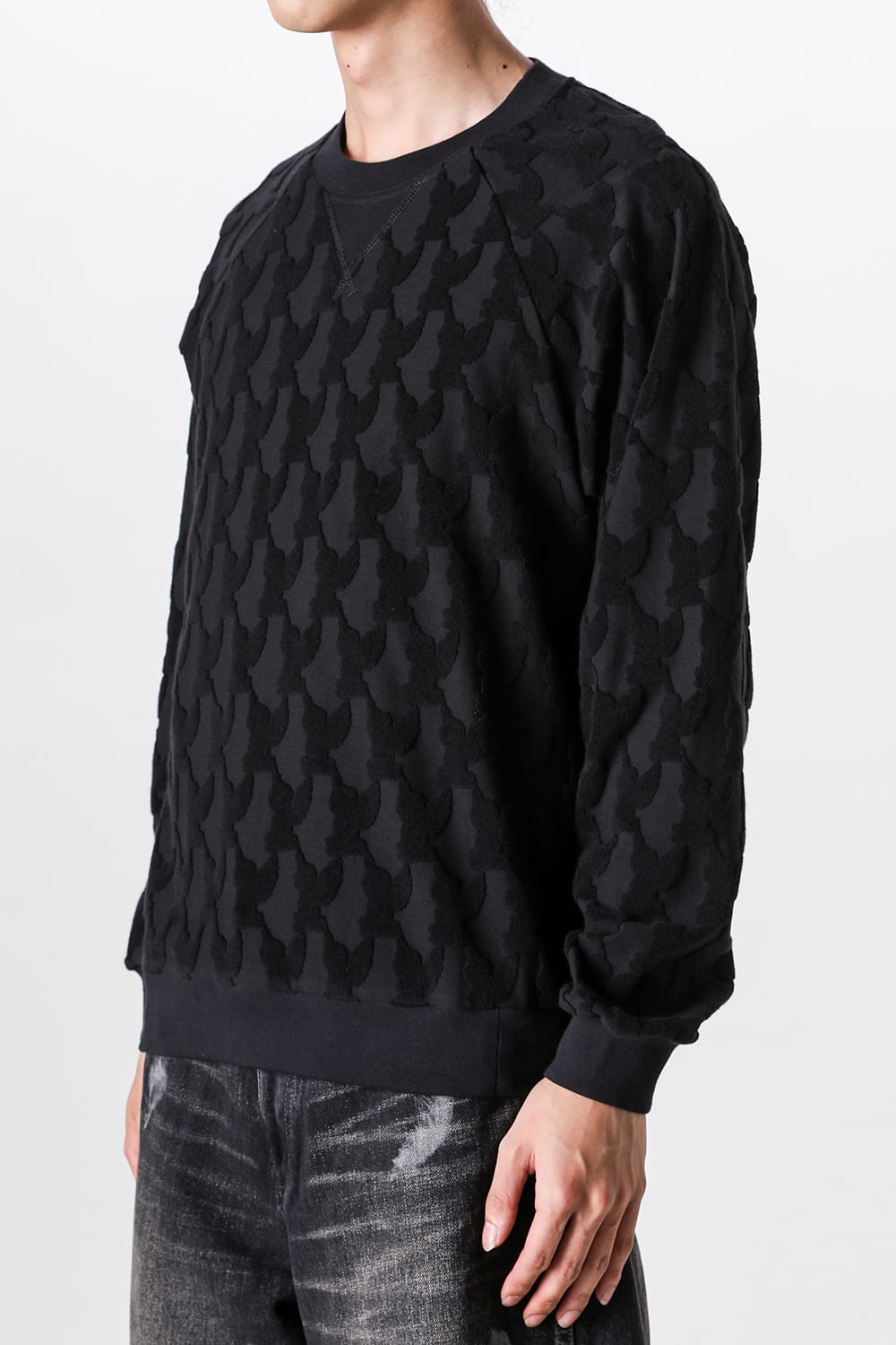 エムエーエスユー MASU Angel Pile Jacquard Sweatshirt （BLACK） BLACK