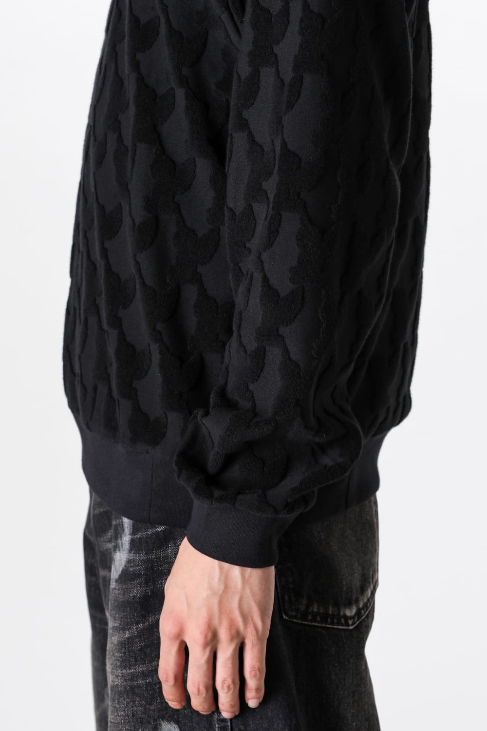 エムエーエスユー MASU Angel Pile Jacquard Sweatshirt （BLACK） BLACK