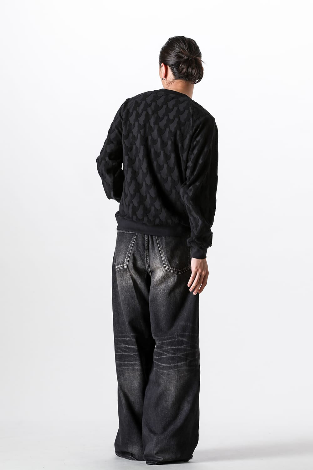 エムエーエスユー MASU Angel Pile Jacquard Sweatshirt （BLACK） BLACK
