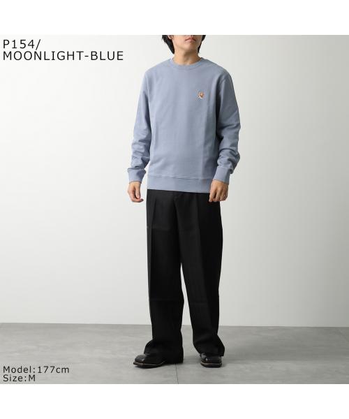 メゾンキツネ MAISON KITSUNE MAISON KITSUNE トレーナー LM00301KM0001 FOX HEAD PATCH （P154/MOONLIGHT-BLUE/ブルー） P154/MOONLIGHT-BLUE/ブルー