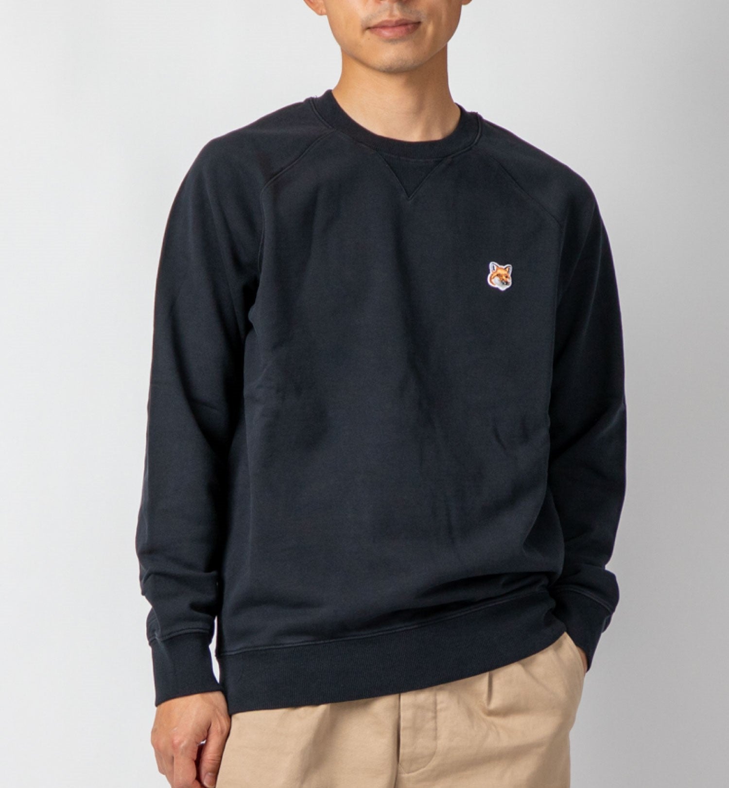 メゾンキツネ MAISON KITSUNE AM00303KM0001 スウェット メンズ フォックスヘッド パッチ クラシック トレーナー FOX HEAD PATCH CLASSIC （ネイビー） ネイビー