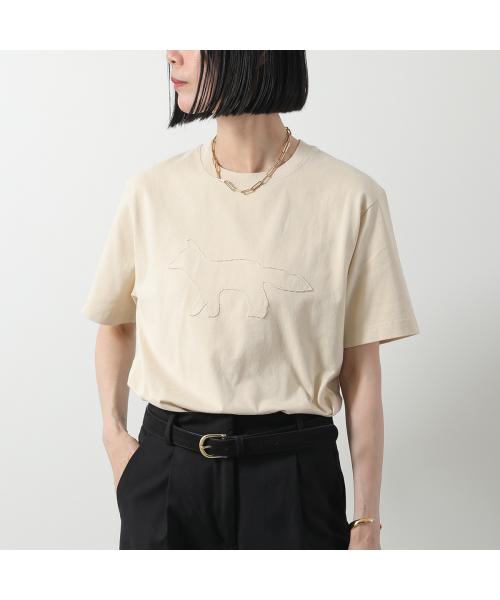 メゾンキツネ MAISON KITSUNE MAISON KITSUNE Tシャツ OM00121 KJ0118 半袖 カットソー （0074/ZINC-GREY/ブルー） 0074/ZINC-GREY/ブルー