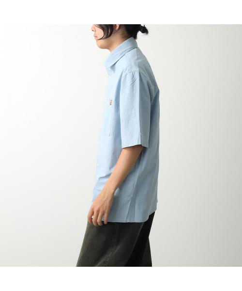 メゾンキツネ MAISON KITSUNE MAISON KITSUNE シャツ OM00424WC5006 半袖 （P470/INDIGO） P470/INDIGO