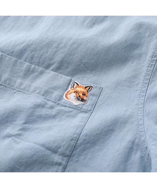 メゾンキツネ MAISON KITSUNE MAISON KITSUNE シャツ OM00424WC5006 半袖 （P470/INDIGO） P470/INDIGO