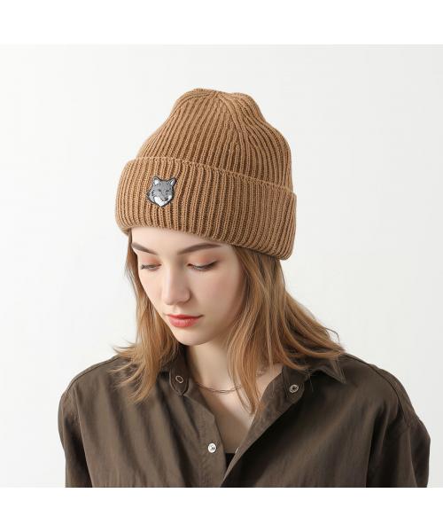 MAISON KITSUNÉ ベージュ ニット帽 Maison Kitsuné MAISON KITSUNÉ knit cap PM06112KT1022 knit cap