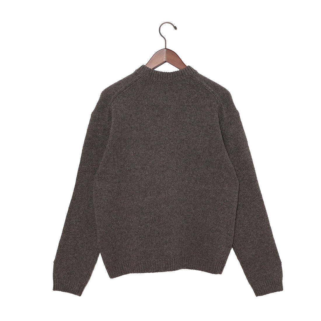 メゾンキツネ MAISON KITSUNE ドレスド フォックス インターシャ ウール ジャンパー ニット （ダークグレーメランジ） ダークグレーメランジ