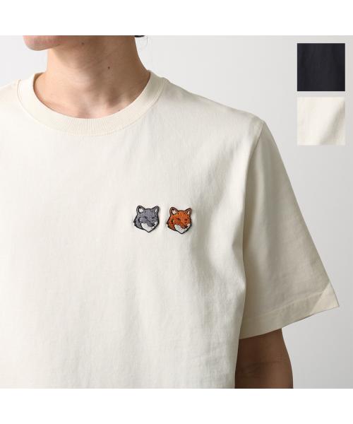 メゾンキツネ MAISON KITSUNE MAISON KITSUNE Tシャツ DOUBLE FOX OM011CF KJ7025 半袖 （P702/LATTE） P702/LATTE