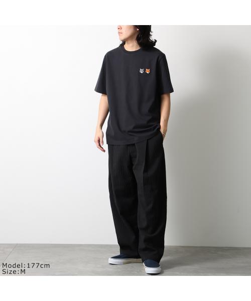 メゾンキツネ MAISON KITSUNE MAISON KITSUNE Tシャツ DOUBLE FOX OM011CF KJ7025 半袖 （P702/LATTE） P702/LATTE