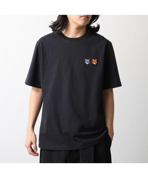 メゾンキツネ MAISON KITSUNE MAISON KITSUNE Tシャツ DOUBLE FOX OM011CF KJ7025 半袖 （P702/LATTE） P702/LATTE