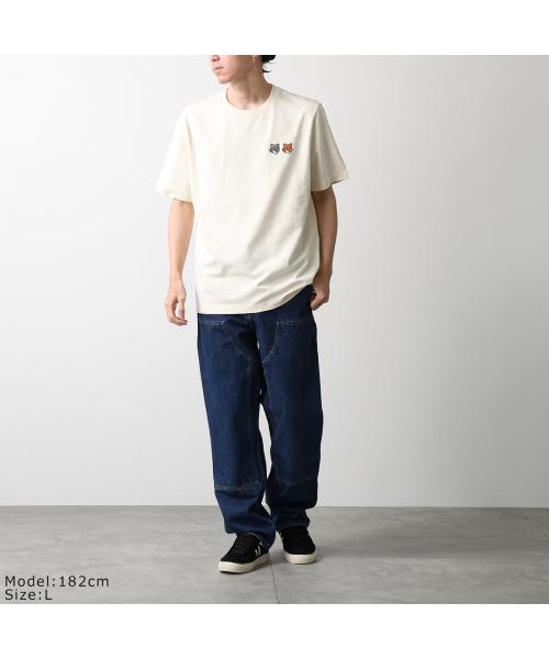 メゾンキツネ MAISON KITSUNE MAISON KITSUNE Tシャツ DOUBLE FOX OM011CF KJ7025 半袖 （P702/LATTE） P702/LATTE