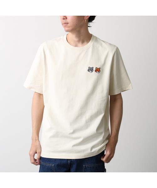 メゾンキツネ MAISON KITSUNE MAISON KITSUNE Tシャツ DOUBLE FOX OM011CF KJ7025 半袖 （P702/LATTE） P702/LATTE