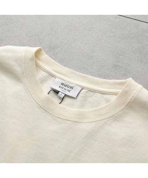 メゾンキツネ MAISON KITSUNE MAISON KITSUNE Tシャツ DOUBLE FOX OM011CF KJ7025 半袖 （P702/LATTE） P702/LATTE