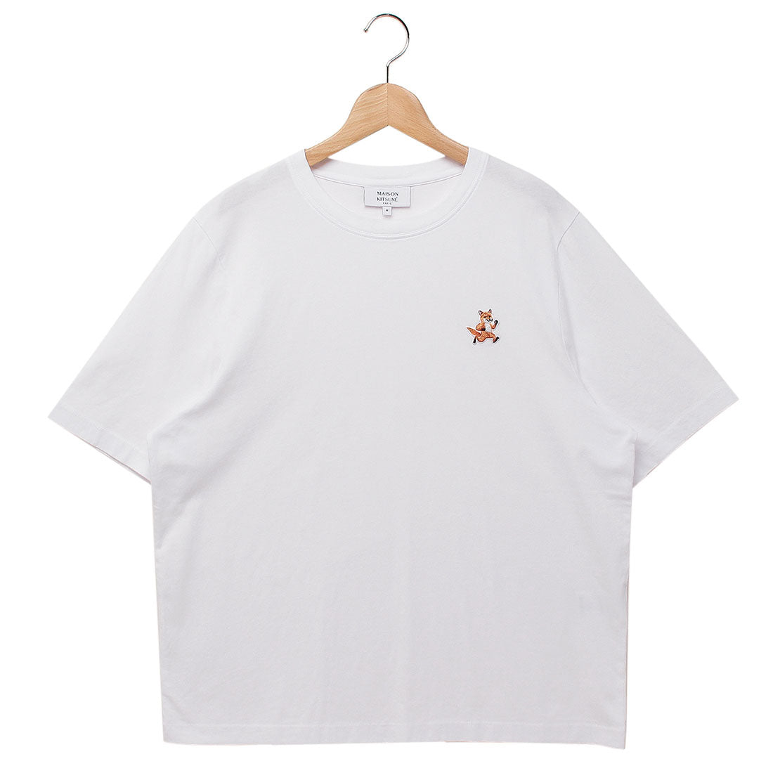 メゾンキツネ MAISON KITSUNE Tシャツ カットソー スピーディフォックス ホワイト レディース MAISON KITSUNE MW00119KJ0008 P100,WHITE