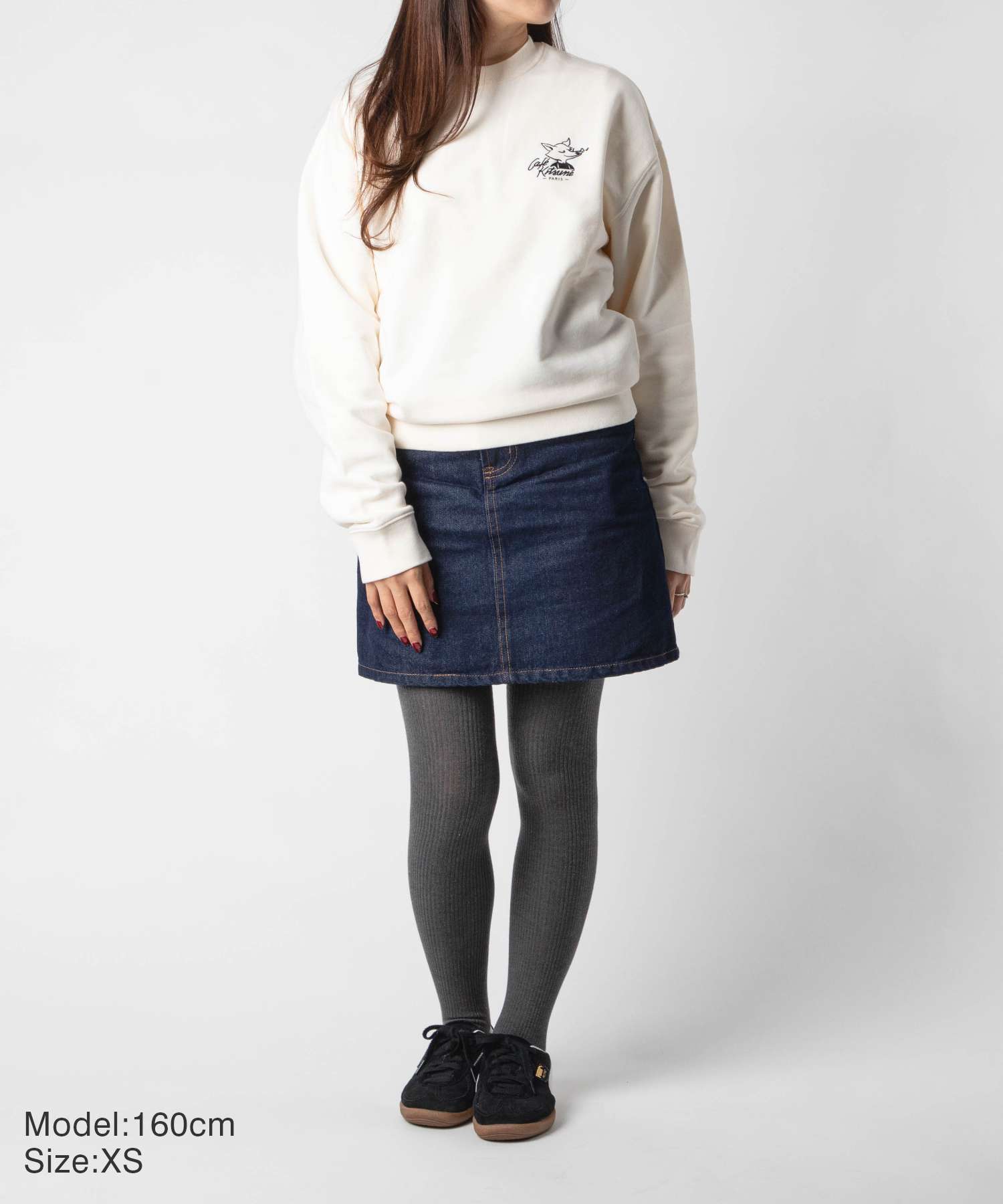 Maison Kitsune MAISON KITSUNE Maison Kitsune MAISON KITSUNE CKMU00301KM0330 Sweat CAFE KITSUNE FOX RELAX SWEATSHIRT Men's Women's Tops Long Sleeve