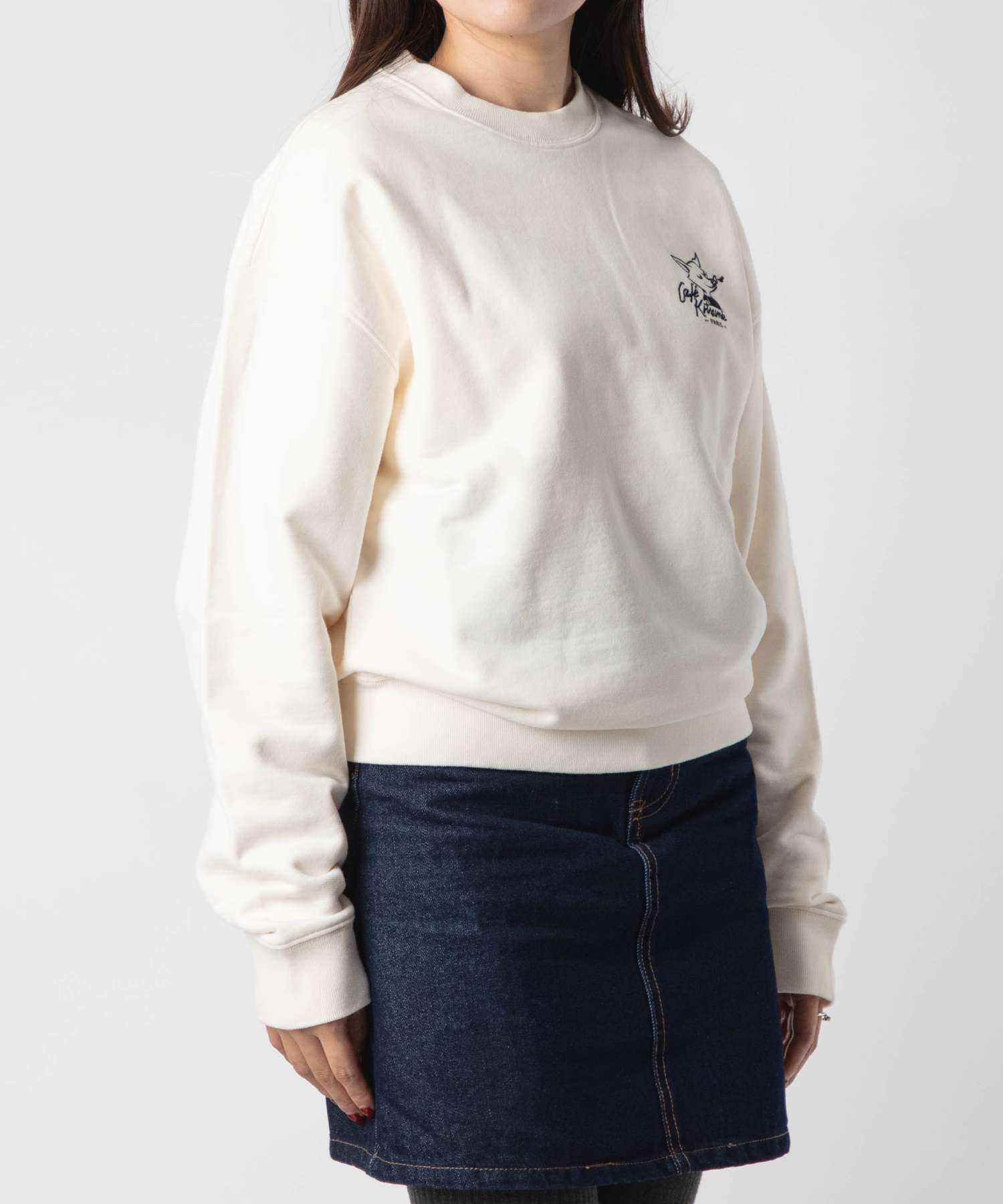 Maison Kitsune MAISON KITSUNE Maison Kitsune MAISON KITSUNE CKMU00301KM0330 Sweat CAFE KITSUNE FOX RELAX SWEATSHIRT Men's Women's Tops Long Sleeve