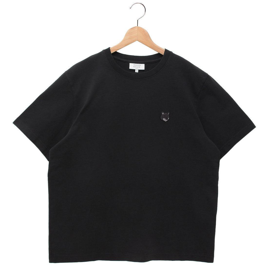 メゾンキツネ MAISON KITSUNE T恤 剪裁衫 粗體 狐頭 繡片 黑色 男士 MAISON KITSUNE MM00127KJ0118 P199