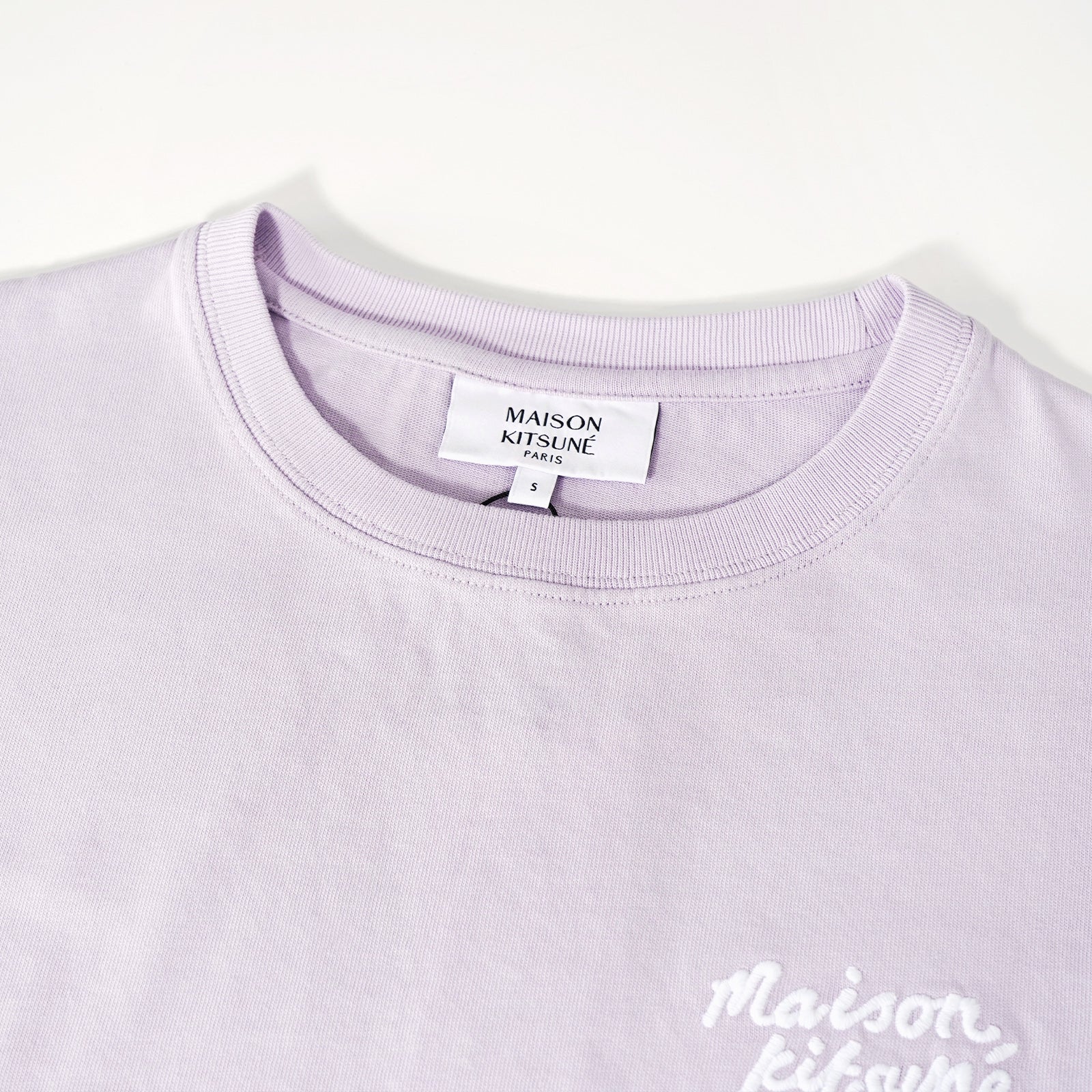メゾンキツネ MAISON KITSUNE ハンドライティングロゴ 半袖Tシャツ MW00126 （ミントアイス） ミントアイス
