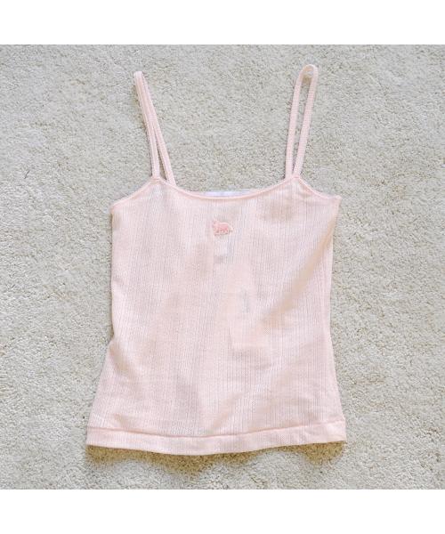 メゾンキツネ MAISON KITSUNE MAISON KITSUNE キャミソール OW00608 KA0027 （0140/ROSE-WATER/ピンク） 0140/ROSE-WATER/ピンク