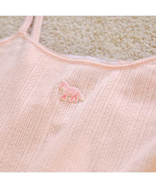 メゾンキツネ MAISON KITSUNE MAISON KITSUNE キャミソール OW00608 KA0027 （0140/ROSE-WATER/ピンク） 0140/ROSE-WATER/ピンク