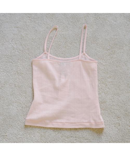 メゾンキツネ MAISON KITSUNE MAISON KITSUNE キャミソール OW00608 KA0027 （0140/ROSE-WATER/ピンク） 0140/ROSE-WATER/ピンク