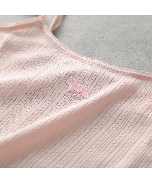 メゾンキツネ MAISON KITSUNE MAISON KITSUNE キャミソール OW00608 KA0027 （0140/ROSE-WATER/ピンク） 0140/ROSE-WATER/ピンク