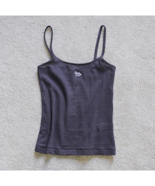 メゾンキツネ MAISON KITSUNE MAISON KITSUNE キャミソール OW00608 KA0027 （0120/FIG/ブルーグレー） 0120/FIG/ブルーグレー
