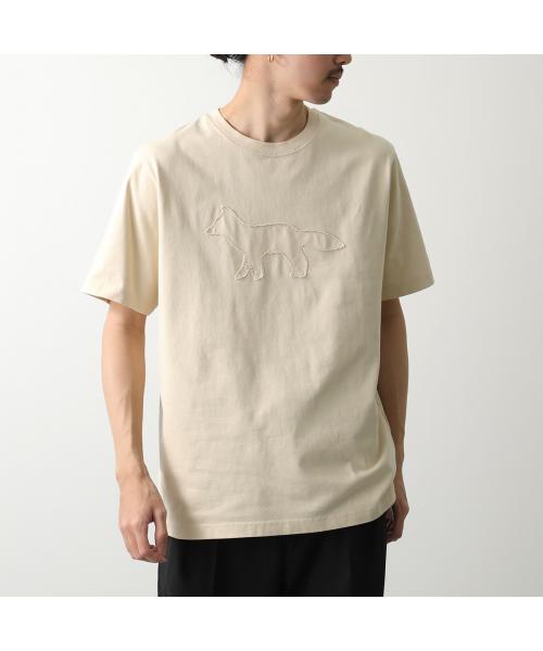 メゾンキツネ MAISON KITSUNE MAISON KITSUNE Tシャツ OM00121 KJ0118 半袖 カットソー （P205/PAPER/ベージュ） P205/PAPER/ベージュ