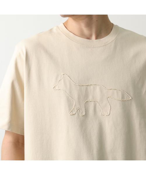 メゾンキツネ MAISON KITSUNE MAISON KITSUNE Tシャツ OM00121 KJ0118 半袖 カットソー （P205/PAPER/ベージュ） P205/PAPER/ベージュ