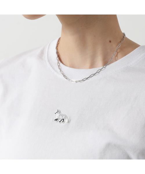 メゾンキツネ MAISON KITSUNE MAISON KITSUNE Tシャツ OW00104 KJ0008 半袖 クロップド丈 （P100/ホワイト） P100/ホワイト
