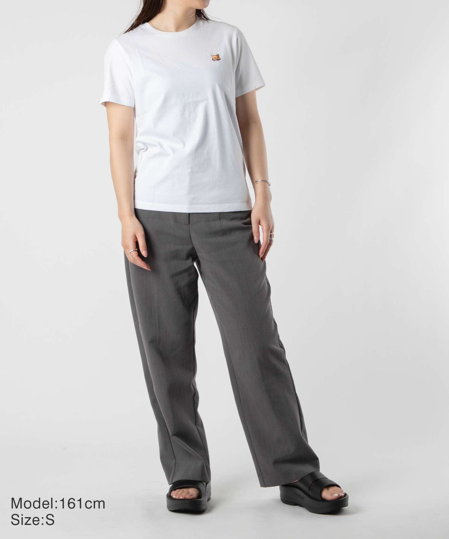 メゾンキツネ MAISON KITSUNE LW00105KJ0008 Tシャツ FOX HEAD PATCH REGULAR TEE SHIRT レディース トップス 半袖 クルーネック