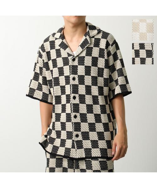 ASK YOURSELF ASKYURSELF ASKYURSELF Shirt CHECKERED CROCHET SHIRT