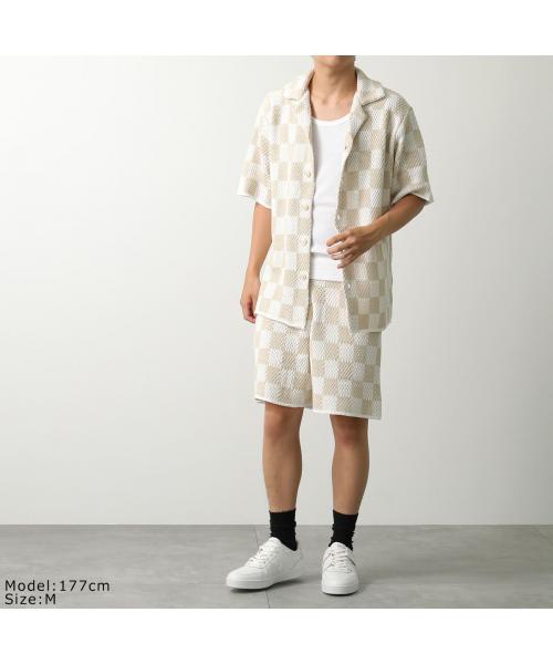 ASK YOURSELF ASKYURSELF ASKYURSELF Shirt CHECKERED CROCHET SHIRT