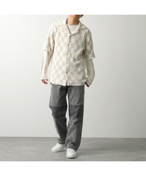 ASK YOURSELF ASKYURSELF ASKYURSELF Shirt CHECKERED CROCHET SHIRT