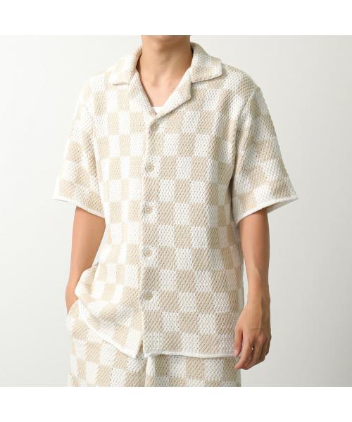 ASK YOURSELF ASKYURSELF ASKYURSELF Shirt CHECKERED CROCHET SHIRT