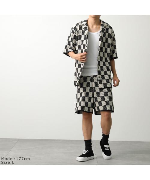 ASK YOURSELF ASKYURSELF ASKYURSELF Shirt CHECKERED CROCHET SHIRT