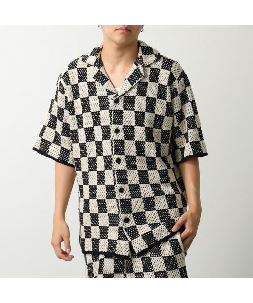 ASK YOURSELF ASKYURSELF ASKYURSELF Shirt CHECKERED CROCHET SHIRT