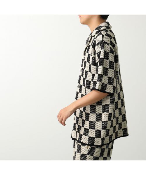 ASK YOURSELF ASKYURSELF ASKYURSELF Shirt CHECKERED CROCHET SHIRT
