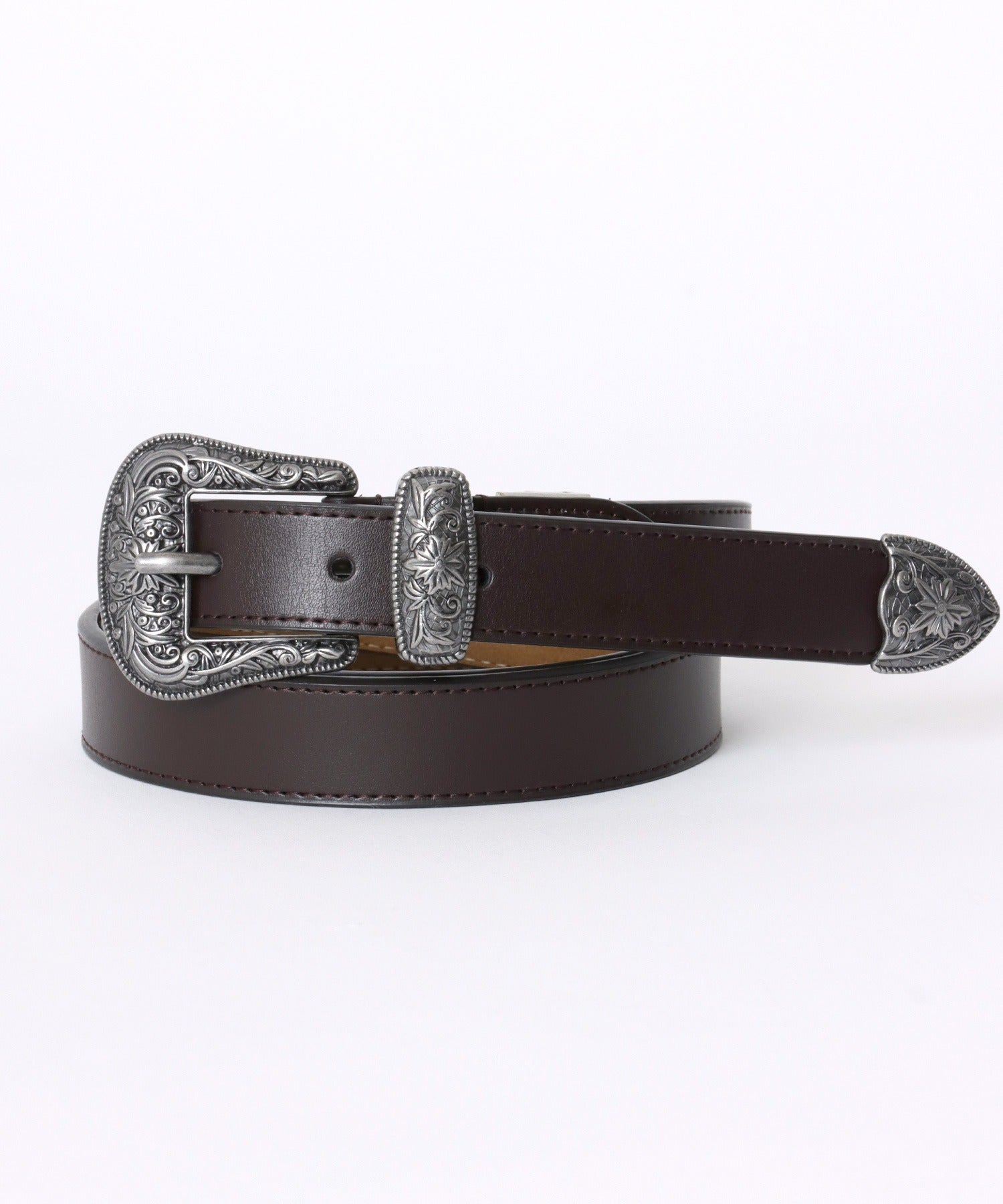 Marukawa Slim Western Leather Belt black FREE