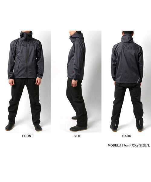 Marukawa MARUKAWA 【Rainwear Upper and Lower Set】 Waterproof Pressure 10000mm Waterproof Stretch Shield Rain Suit [S～4L] / Rainwear for Motorcycle, Bicycle, Commuting, Rain, Umbrella, Kappa, Cape