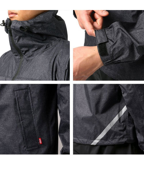 Marukawa MARUKAWA 【Rainwear Upper and Lower Set】 Waterproof Pressure 10000mm Waterproof Stretch Shield Rain Suit [S～4L] / Rainwear for Motorcycle, Bicycle, Commuting, Rain, Umbrella, Kappa, Cape