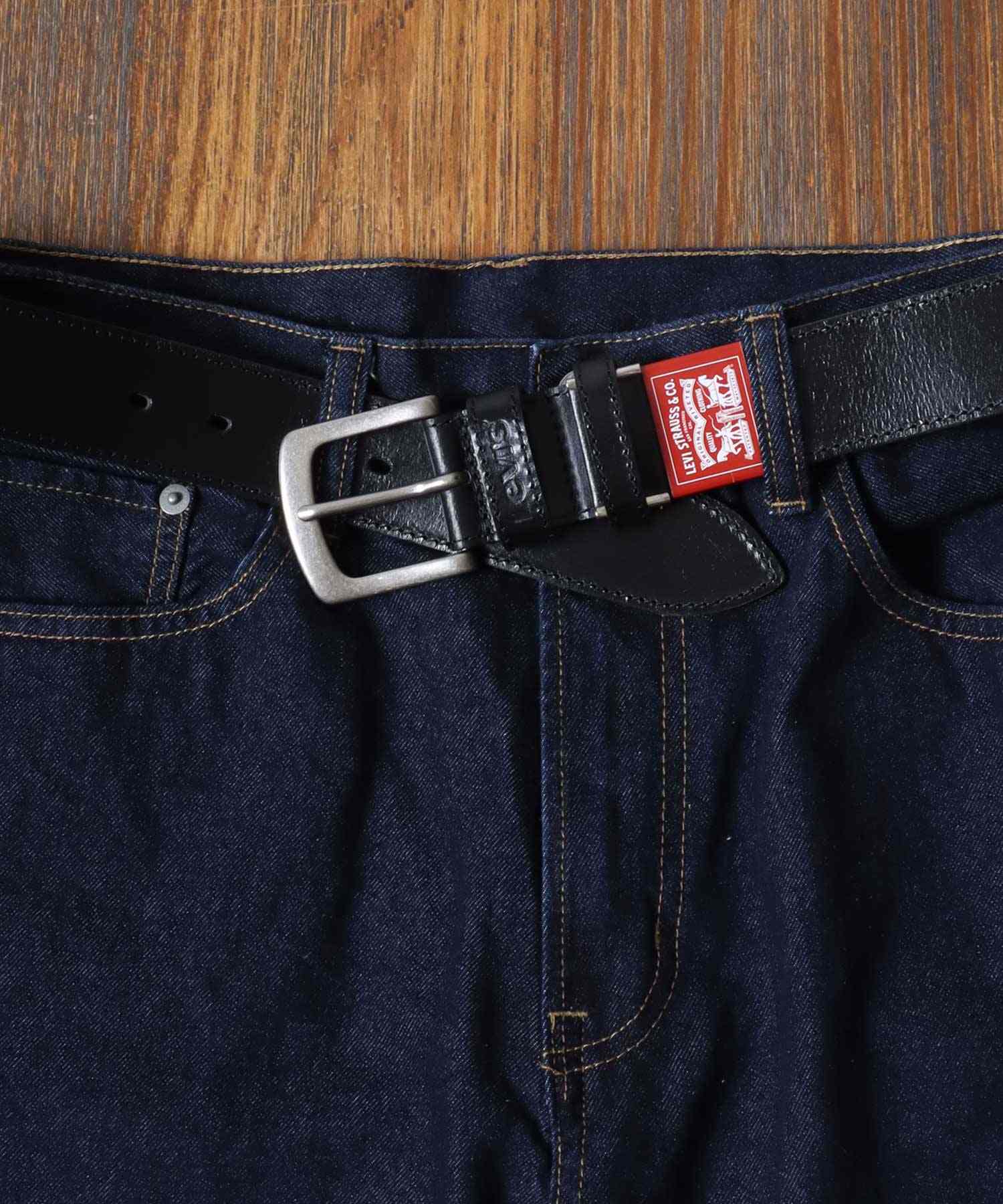 【Levi's/リーバイス】40mm 本皮革 雙環 加里森皮革腰帶 男士 腰帶 皮革