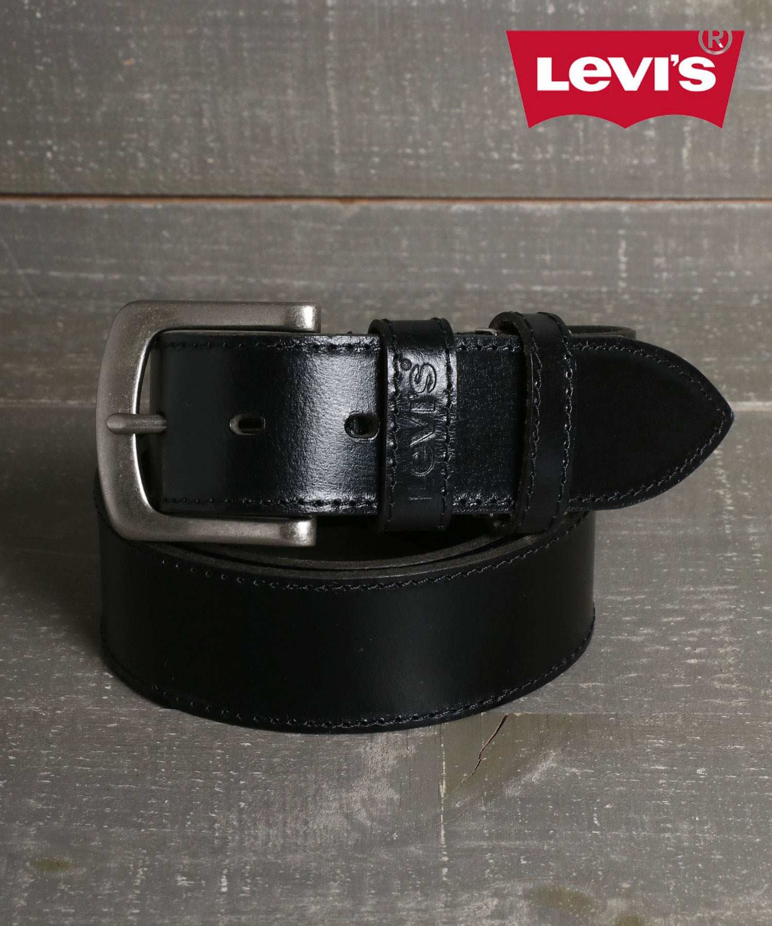 【Levi's/リーバイス】40mm 本皮革 雙環 加里森皮革腰帶 男士 腰帶 皮革