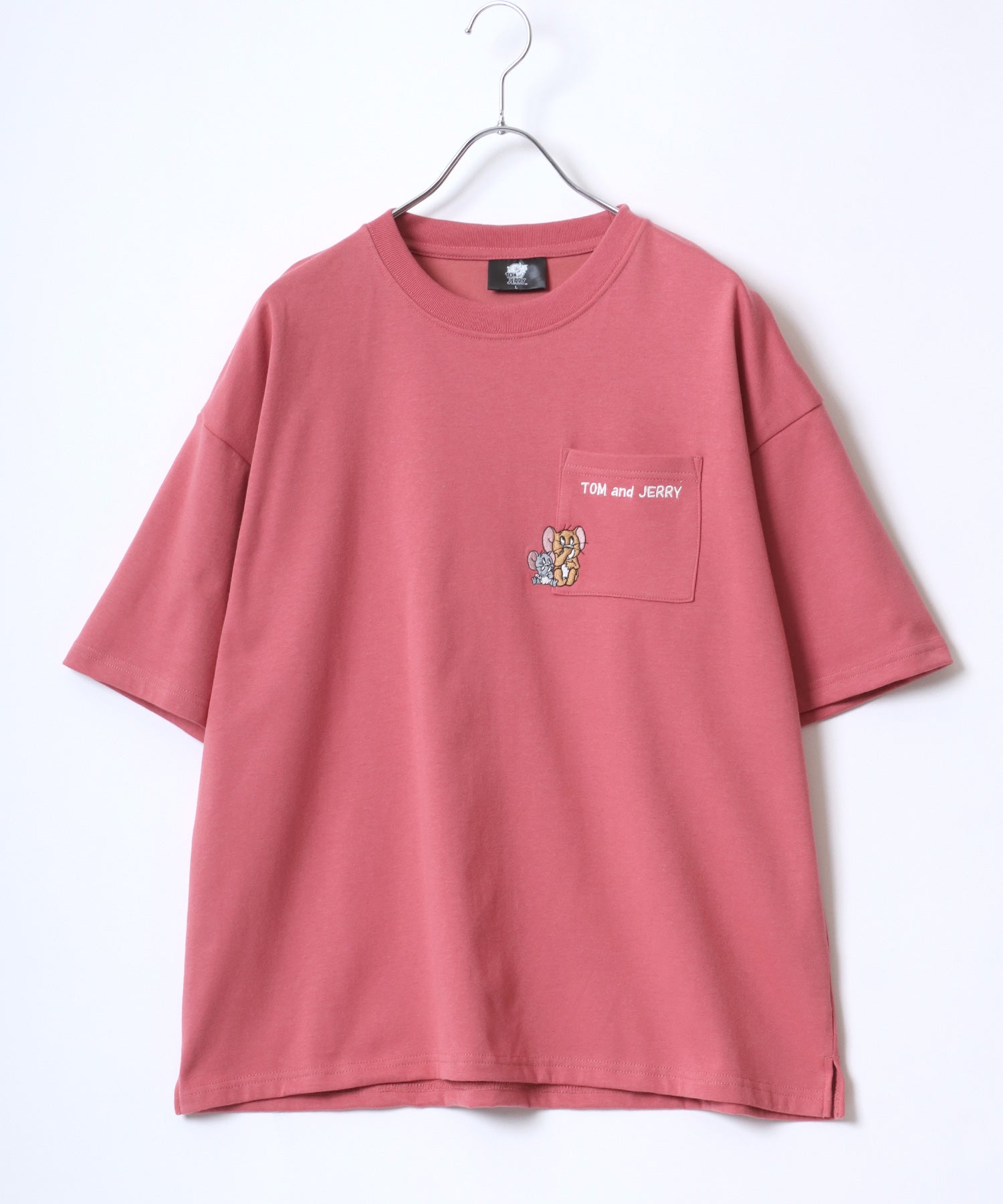 Tom＆Jerry/トムとジェリー キャラクター 接触冷感 UVカット オーバーサイズ ポケット付半袖Tシャツ 柄D