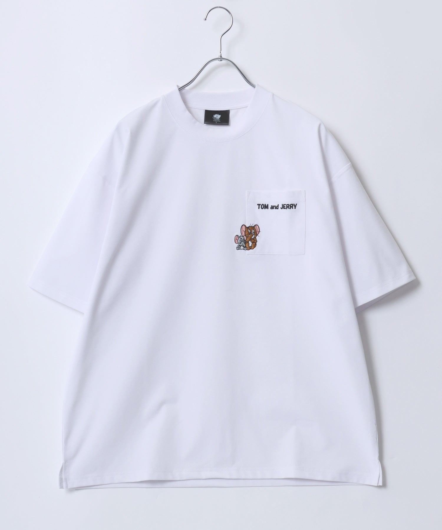 Tom＆Jerry/トムとジェリー キャラクター 接触冷感 UVカット オーバーサイズ ポケット付半袖Tシャツ 柄D