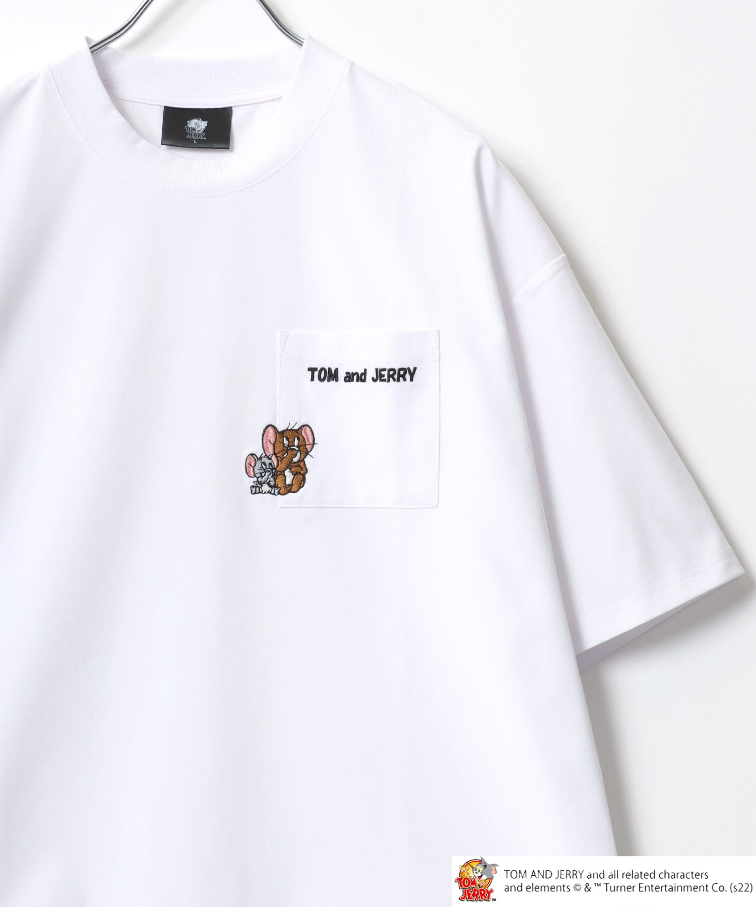 Tom＆Jerry/トムとジェリー キャラクター 接触冷感 UVカット オーバーサイズ ポケット付半袖Tシャツ 柄A