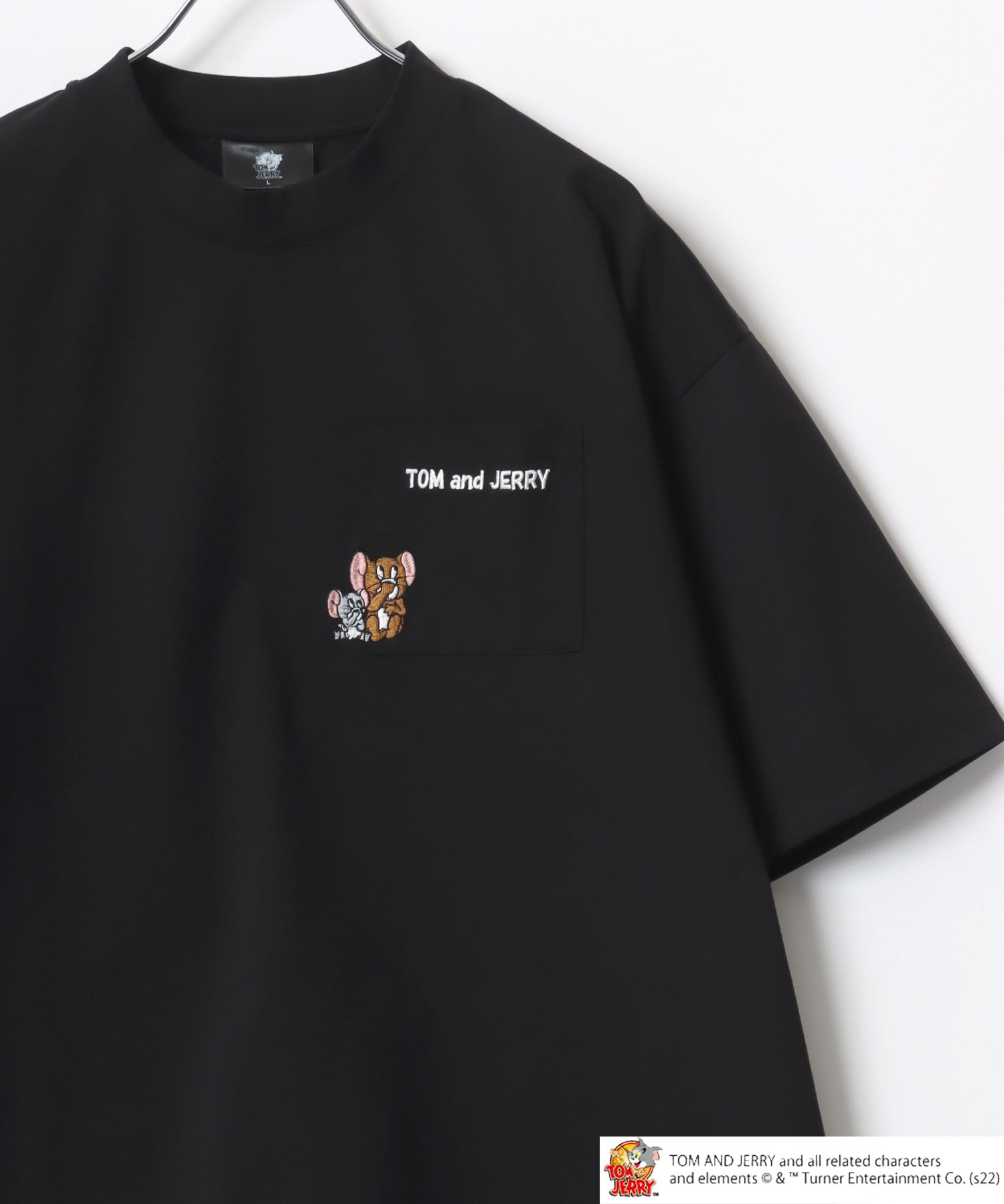 Tom＆Jerry/トムとジェリー キャラクター 接触冷感 UVカット オーバーサイズ ポケット付半袖Tシャツ 柄C