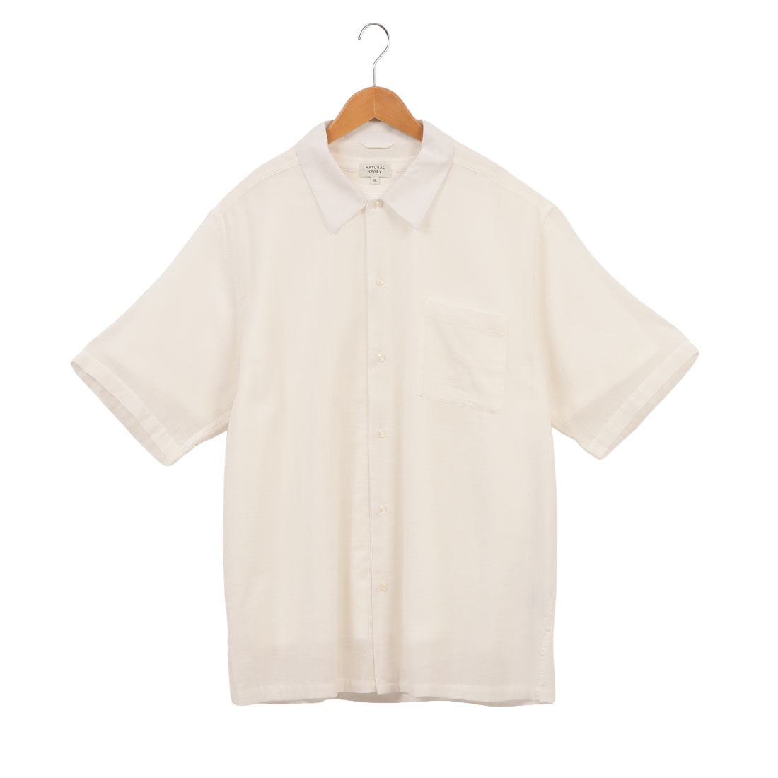 マルカワ MARUKAWA 大きいサイズ 3L 4L 5L 【セット商品】 シャンブレーシャツ＆Tシャツ メンズ アンサンブル （ホワイト） ホワイト