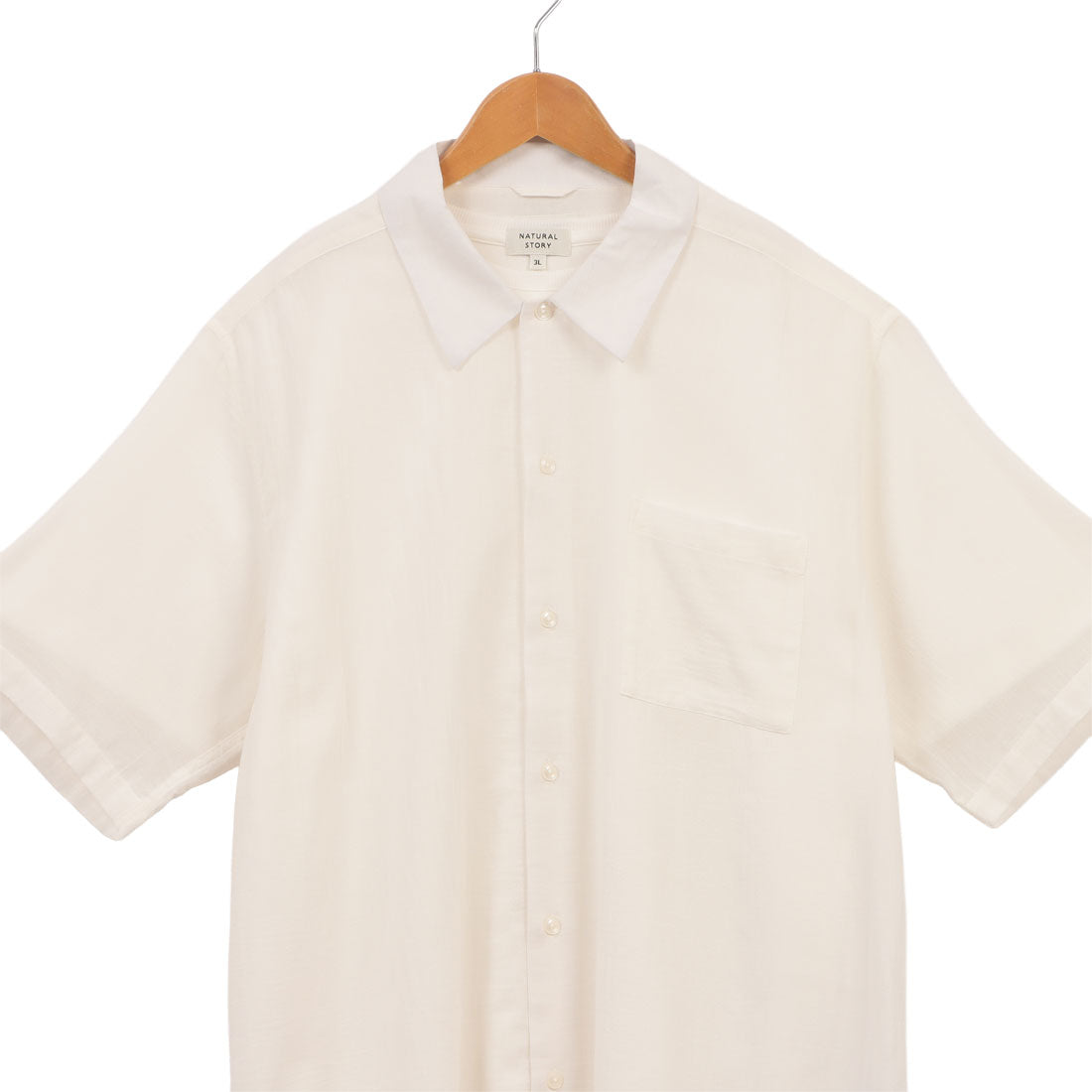 マルカワ MARUKAWA 大きいサイズ 3L 4L 5L 【セット商品】 シャンブレーシャツ＆Tシャツ メンズ アンサンブル （ホワイト） ホワイト
